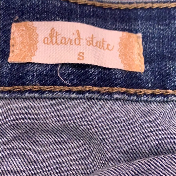 Blue denim skirt with buttons down front - Picture 4 of 5